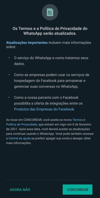 Facebook dados Whatsapp
